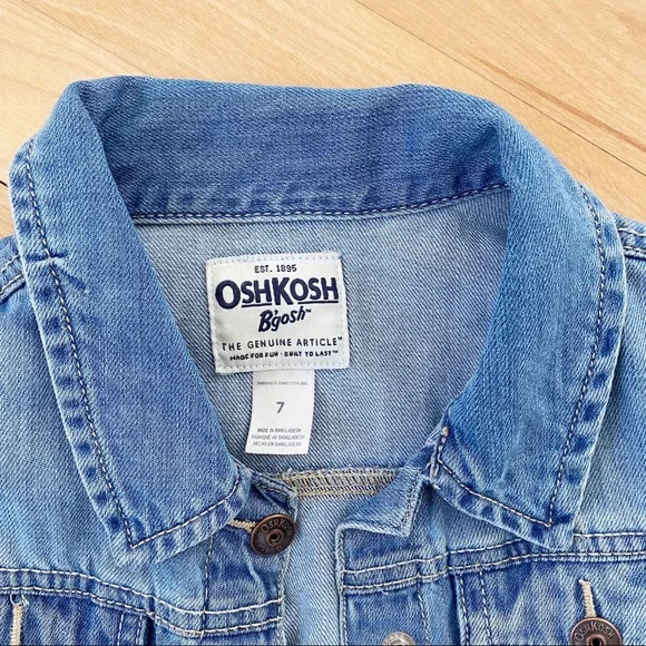 Oshkosh Denim Jacket - Size 7 - Picture 2 of 3